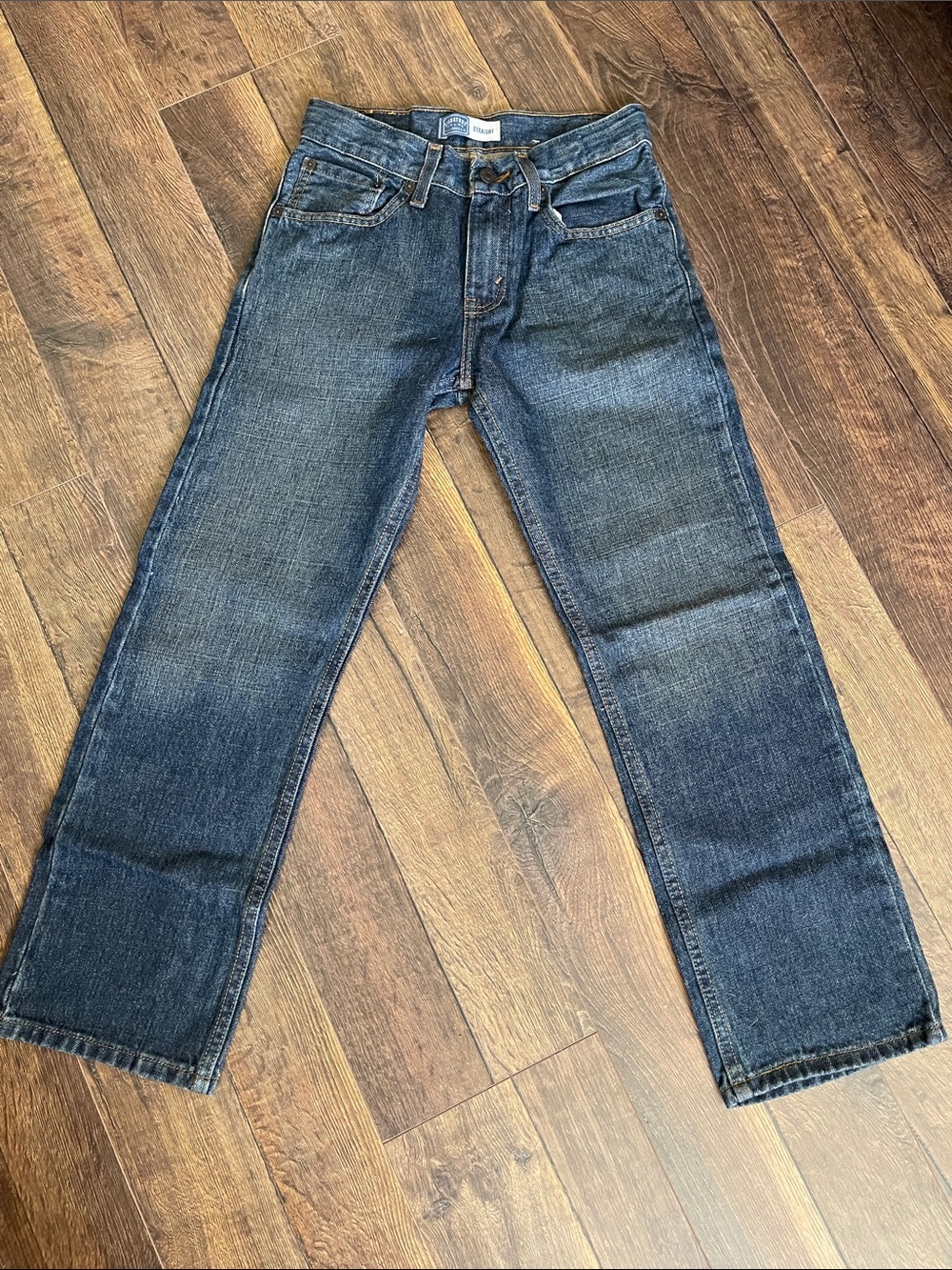 Boys Signature by Levi Strauss Straight Fit Dark Blue Jeans Size 10